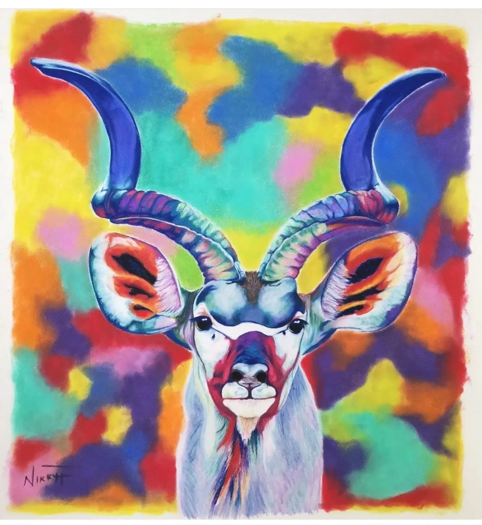 Kudu Med: Pastel Dim: 32 x 30cm £115 (Limited Prints Available)