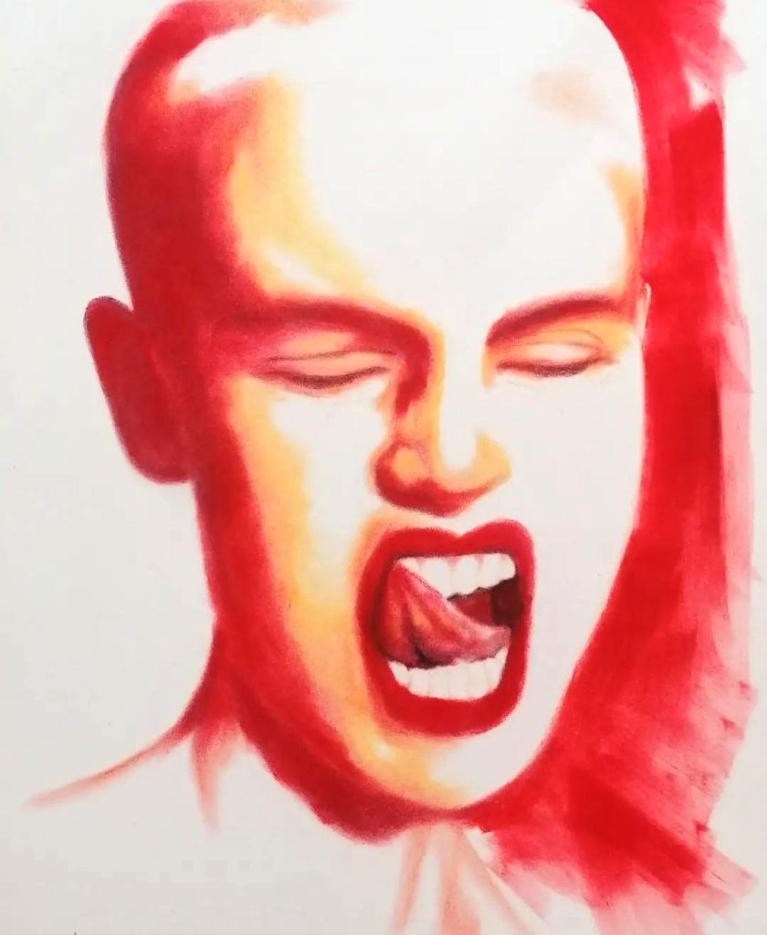 Seeing Red (1) Med: Pastel Dim: 25cm x 24cm Price: £72