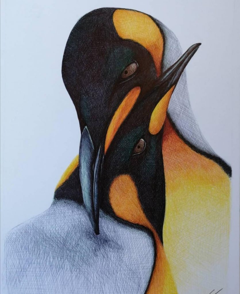 Penguins Med: Ball Point Pen Dim: 29 × 21cm Price: £30