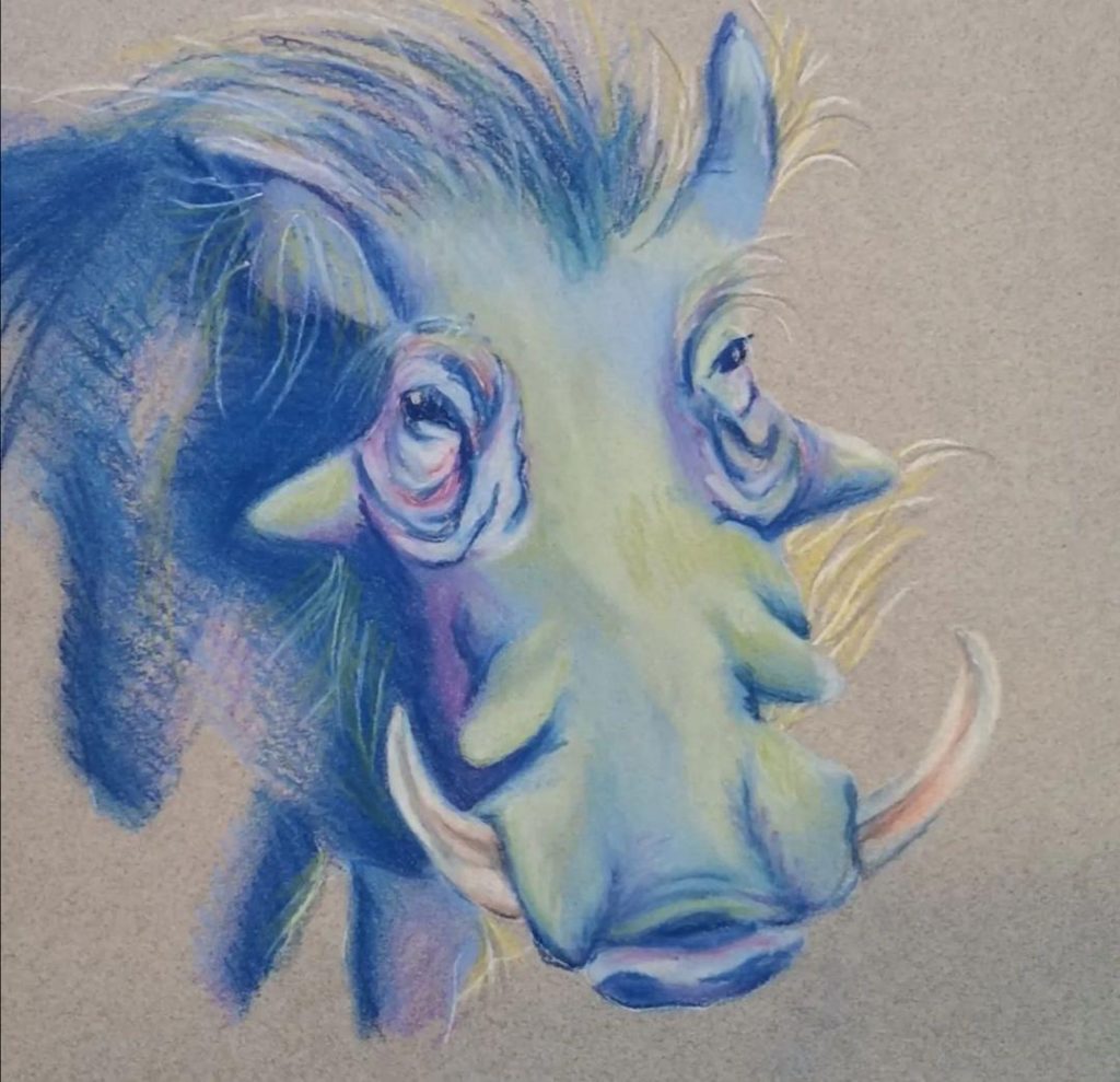 Warthog Med: Soft Pastels Dim: 24 × 32cm Price: £92 (Limited Prints Available)
